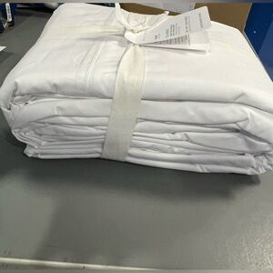 New Pottery Barn PB Classic 400 TC KING Sheet Set, WHITE,